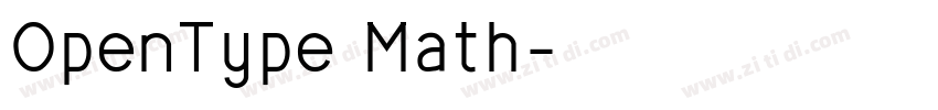 OpenType Math字体转换